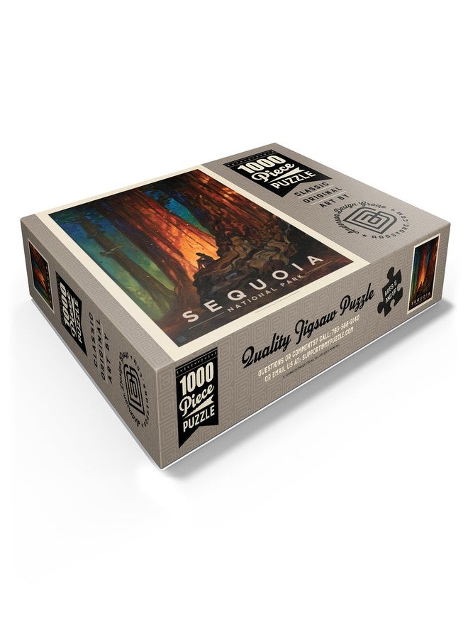 MyPuzzle.com MyPuzzle Sequoia National Park: Nature's Cathedral, Vintage Poster - Premium 1000 Piece Jigsaw Puzzle for Adults - Image 3